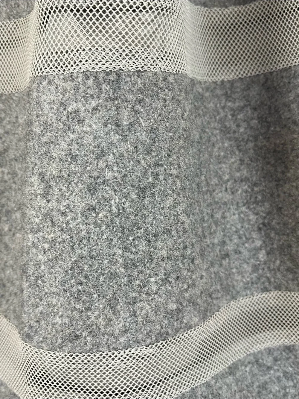 Madewell Wool Blend Turnout Skirt Mesh Stripe Insets Lined Flared Size 4